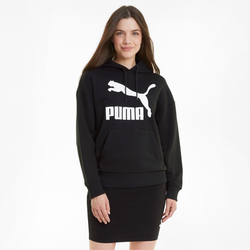 Sudadera con Capucha Puma Classics Logo Negros | 09216PZUS