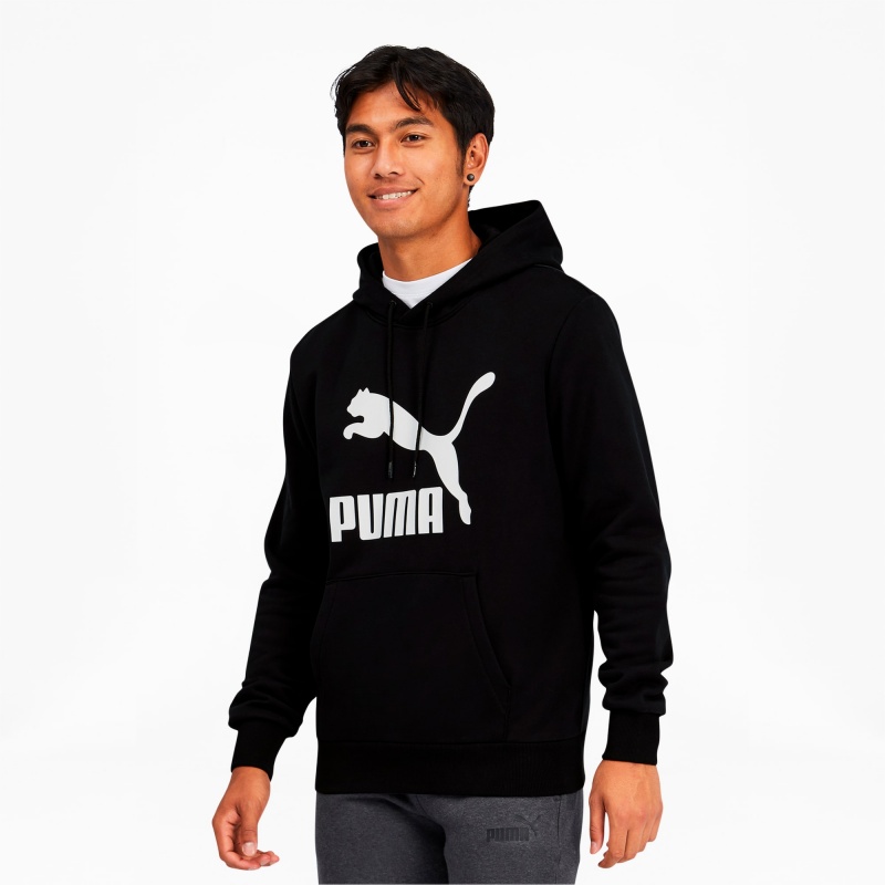 Sudadera con Capucha Puma Classics Logo Negros Blancos | 18659FOZC