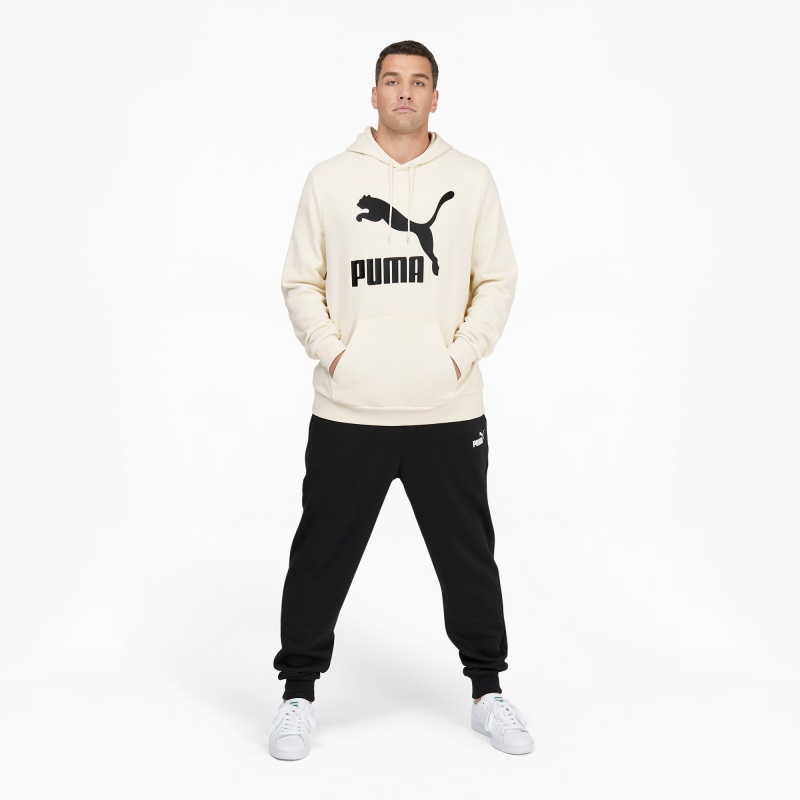 Sudadera con Capucha Puma Classics Logo Hoodie FL BT Ivory Glow | 39617LNQJ