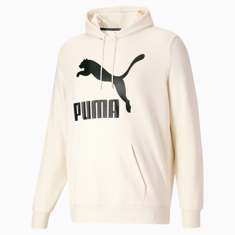Sudadera con Capucha Puma Classics Logo Hoodie FL BT Ivory Glow | 39617LNQJ