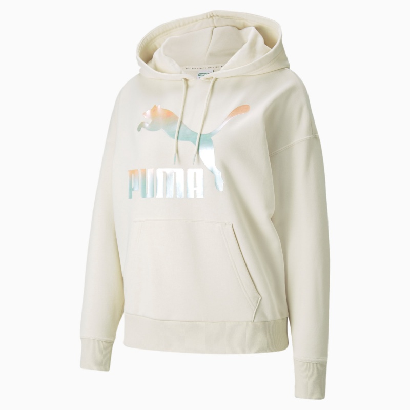 Sudadera con Capucha Puma Classics Logo Ivory Glow / Gloaming | 53172YQCR