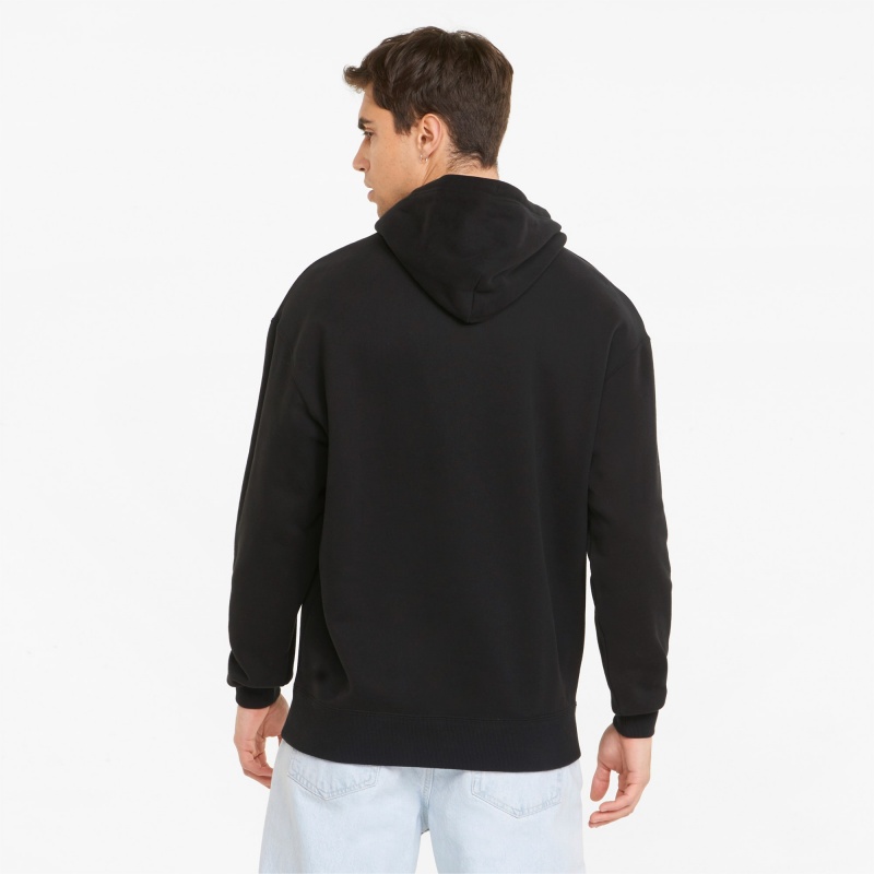 Sudadera con Capucha Puma Classics Relaxed Negros | 14905NRLC