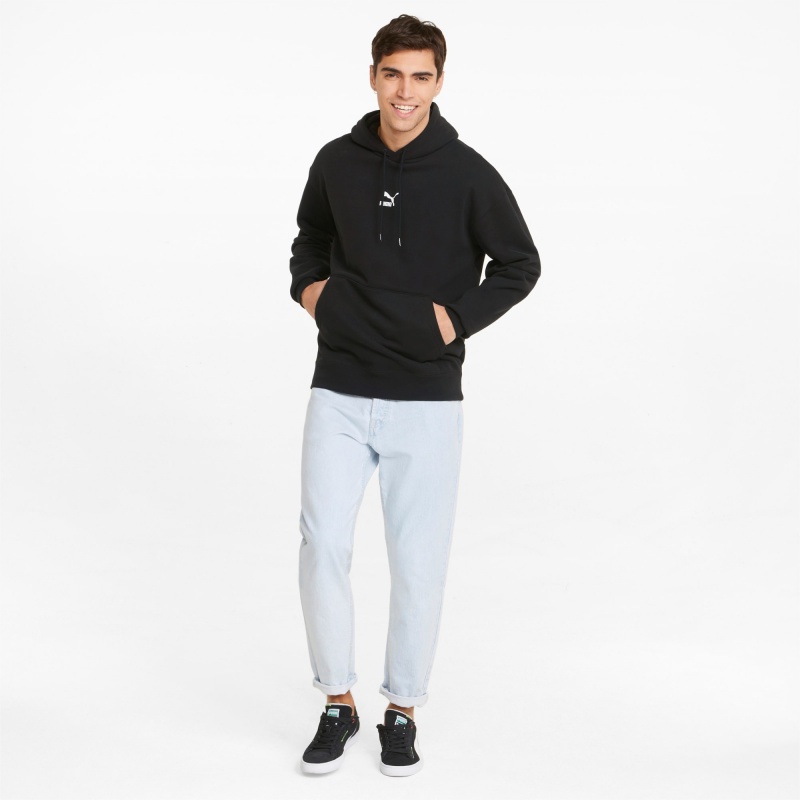 Sudadera con Capucha Puma Classics Relaxed Negros | 14905NRLC