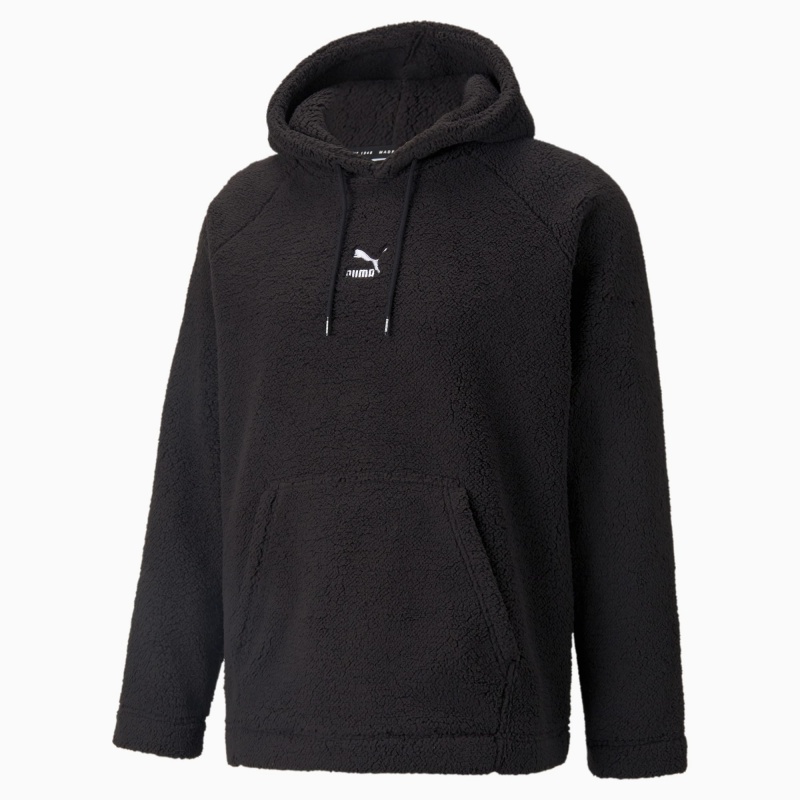 Sudadera con Capucha Puma Classics Sherpa Negros | 53489IXHY