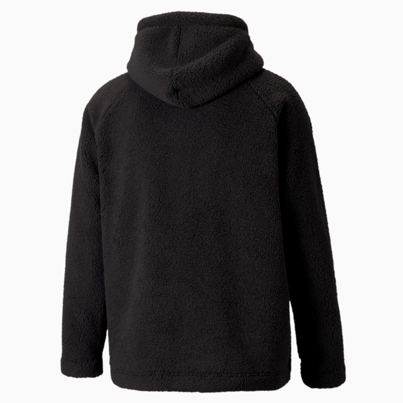 Sudadera con Capucha Puma Classics Sherpa Negros | 53489IXHY