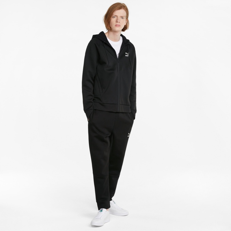 Sudadera con Capucha Puma Classics Tech Full-Zip Negros | 39085RVIT