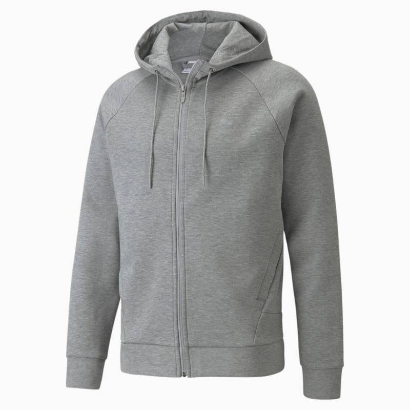 Sudadera con Capucha Puma Classics Tech Full-Zip Medium Gray Heather | 64983ZGSH