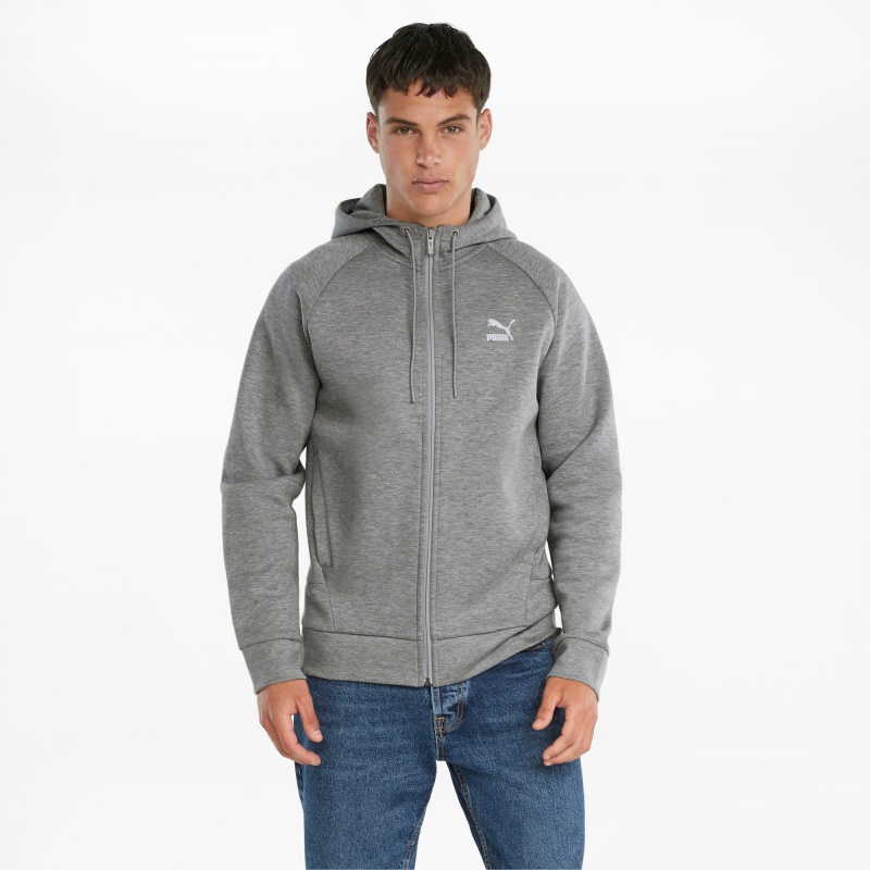 Sudadera con Capucha Puma Classics Tech Full-Zip Medium Gray Heather | 64983ZGSH