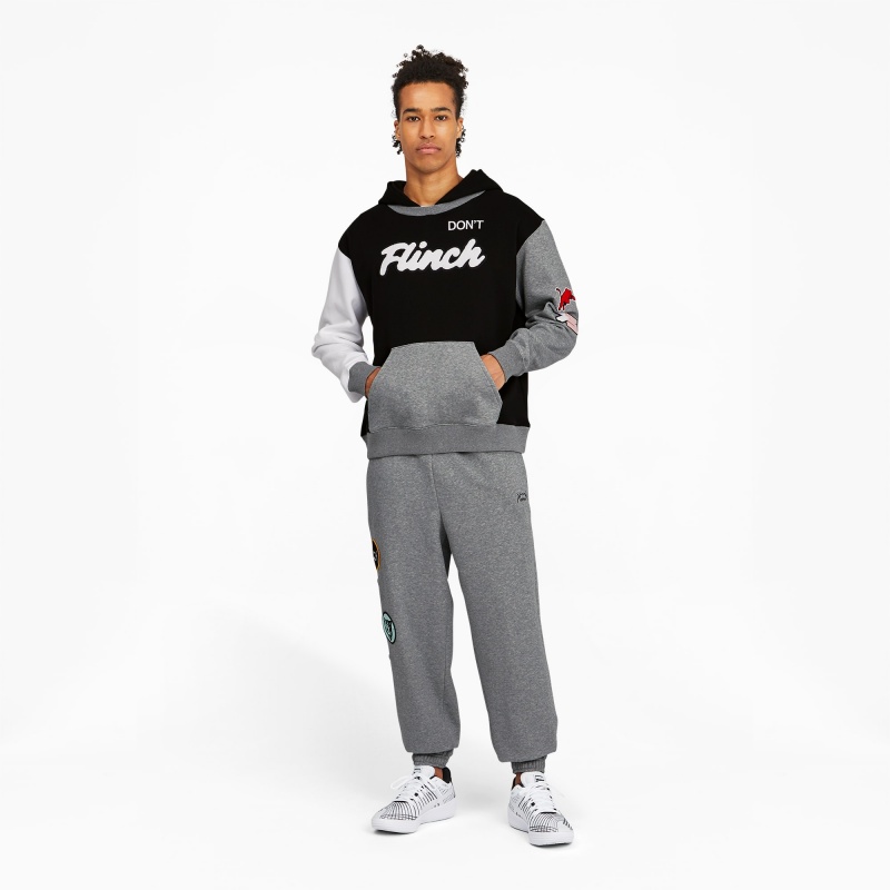 Sudadera con Capucha Puma Combine Basketball Negros | 71069RSUE