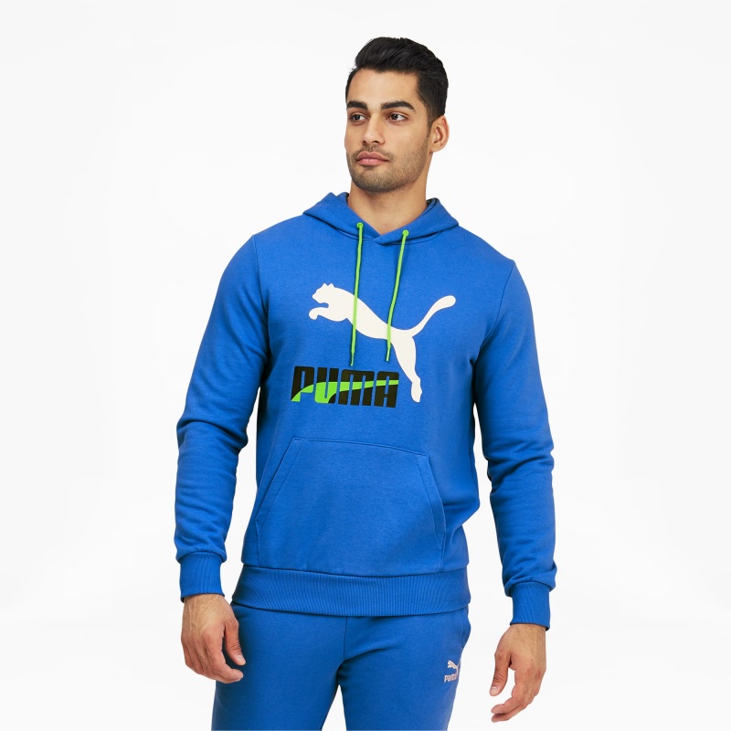 Sudadera con Capucha Puma Dazed Classics Logo Azules | 93104OQPS