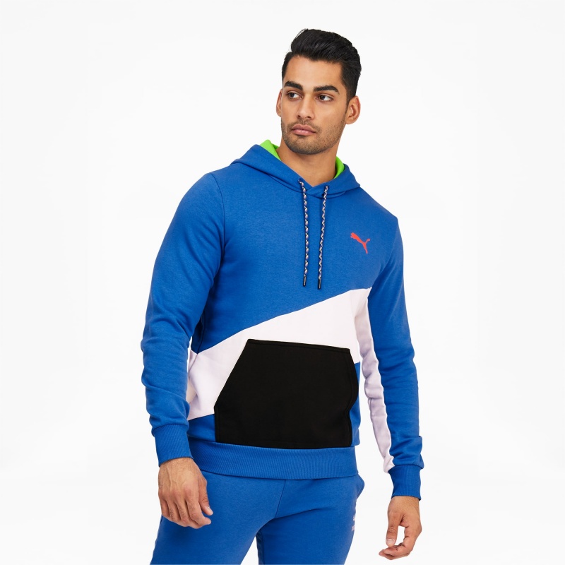 Sudadera con Capucha Puma Dazed INTL Entrenamiento Azules | 81479ZJPD