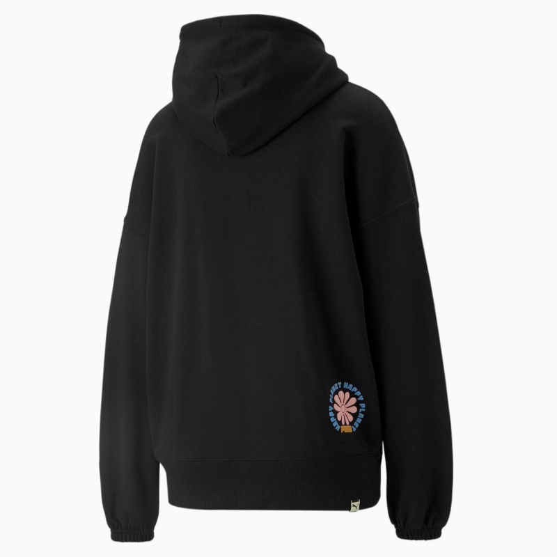 Sudadera con Capucha Puma Downtown Estampados Negros | 59148RCQE