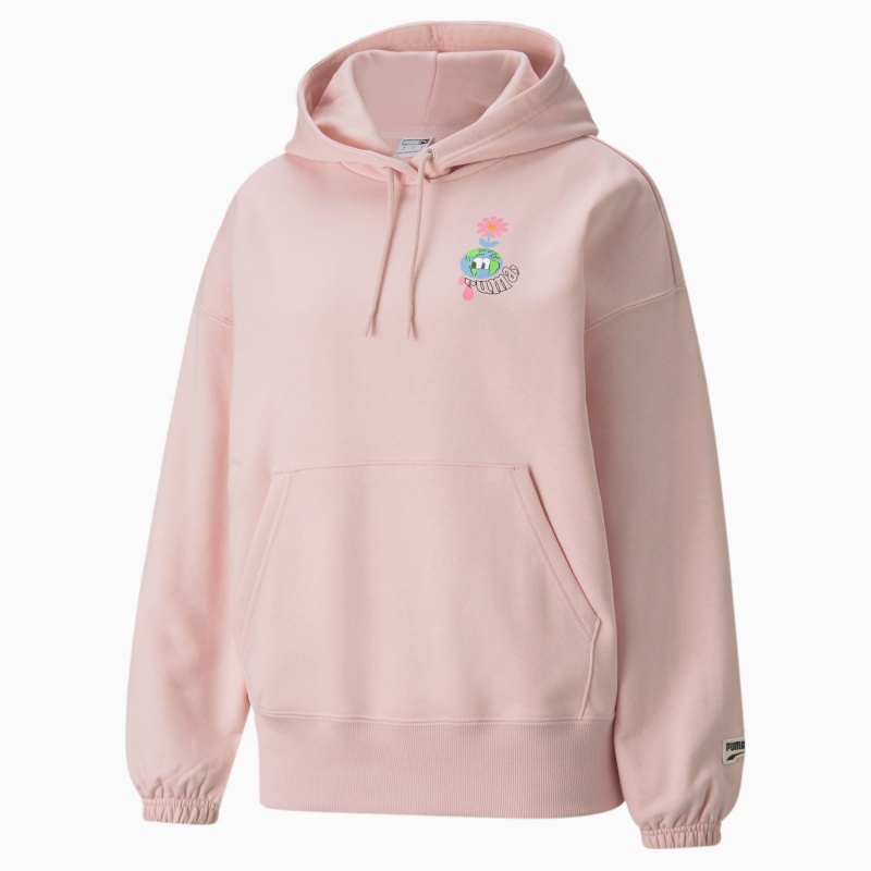 Sudadera con Capucha Puma Downtown Estampados Lotus | 75329MHCZ