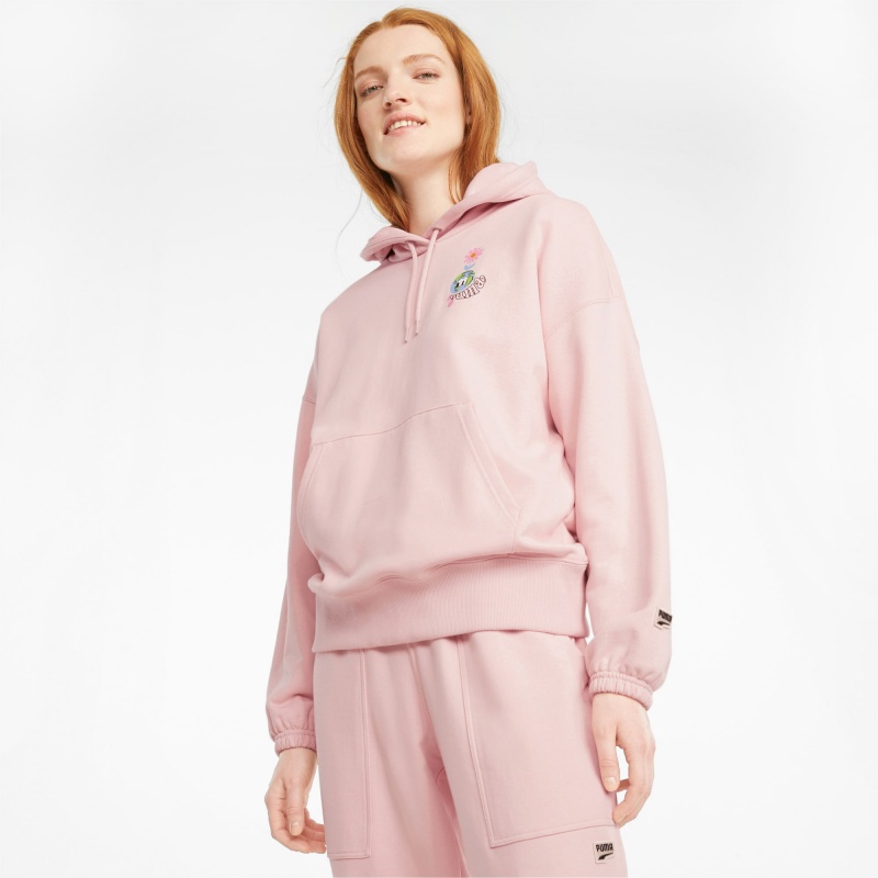 Sudadera con Capucha Puma Downtown Estampados Lotus | 75329MHCZ
