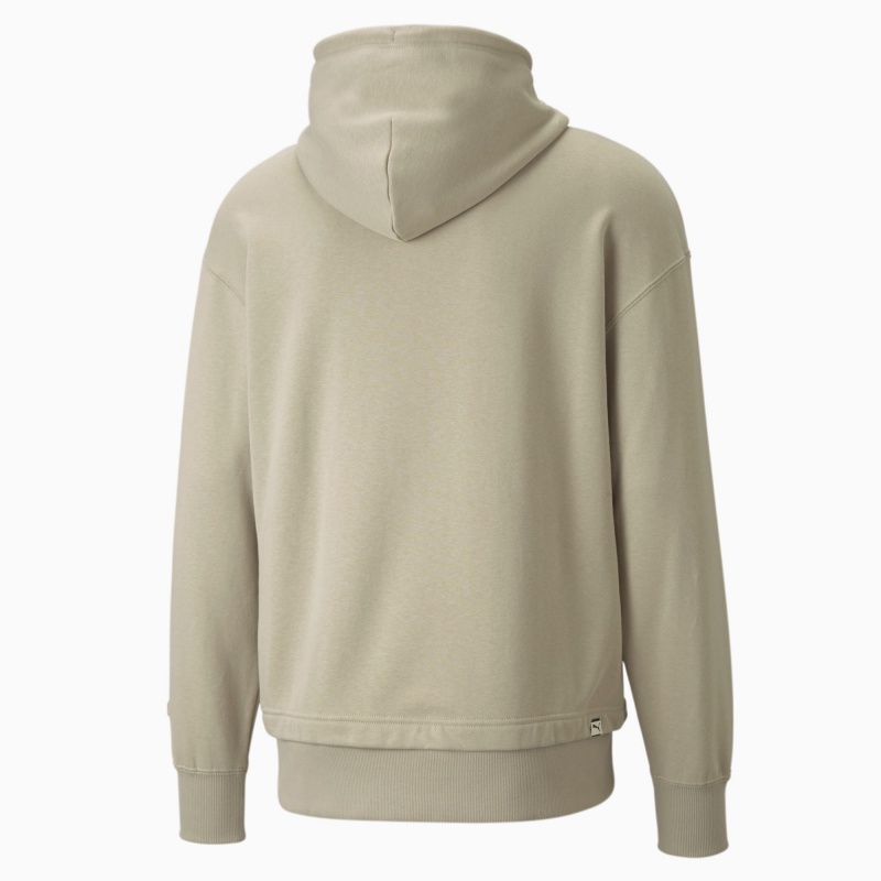 Sudadera con Capucha Puma Downtown Estampados French Terry Verdes | 39706WUPV
