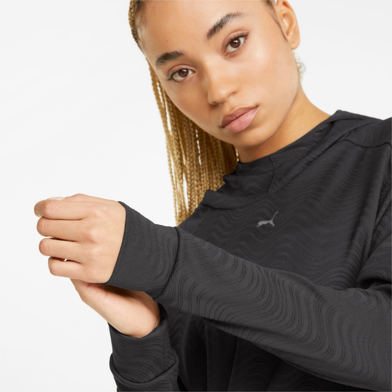 Sudadera con Capucha Puma Flawless Pullover Entrenamiento Negros | 05974EHUQ