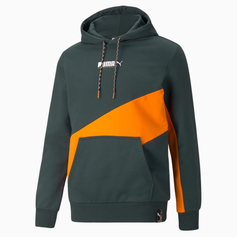 Sudadera con Capucha Puma PUMA International Verdes | 28169YQET
