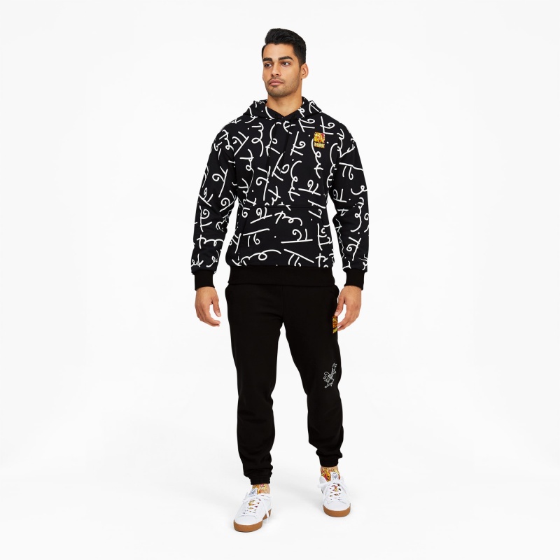 Sudadera con Capucha Puma PUMA x BRITTO Printed Negros Blancos | 97438COHT