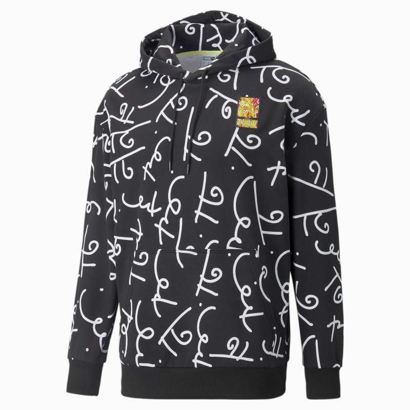 Sudadera con Capucha Puma PUMA x BRITTO Printed Negros Blancos | 97438COHT