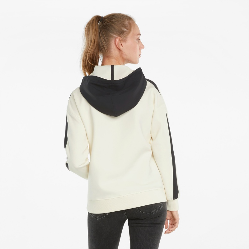 Sudadera con Capucha Puma PUMA x FIRST MILE Double Knit Ivory Glow | 42018OVCJ