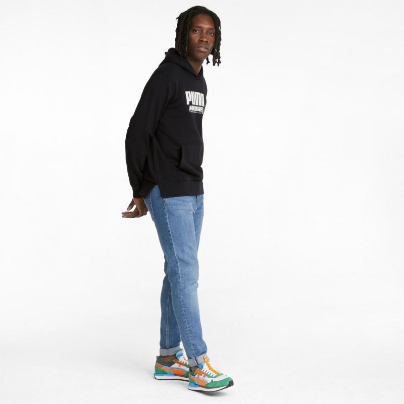 Sudadera con Capucha Puma PUMA x MINECRAFT Negros | 67439CHNT