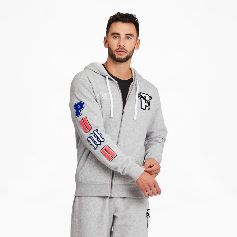 Sudadera con Capucha Puma PUMA x PUMA Full-Zip Azules | 87152AUCR