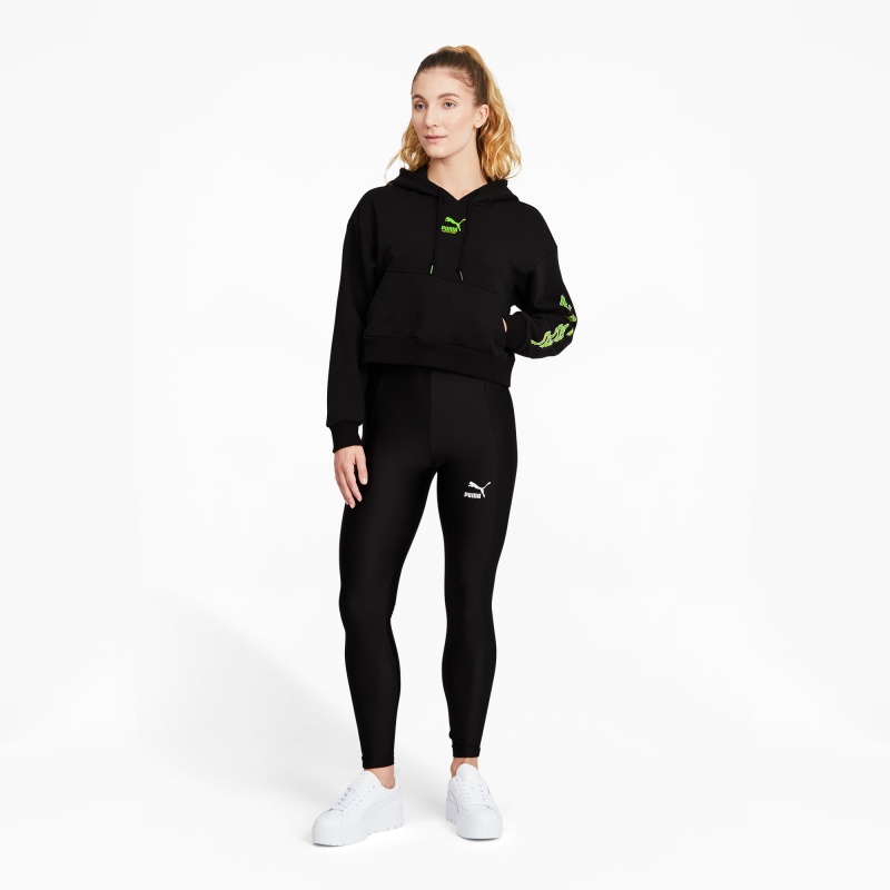 Sudadera con Capucha Puma PUMA x SANTA CRUZ Cropped Negros | 68354IDBH