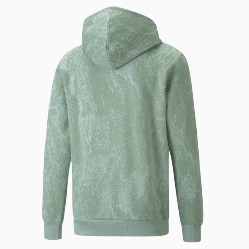 Sudadera con Capucha Puma Performance Printed Entrenamiento Jadeite | 80136VQTY