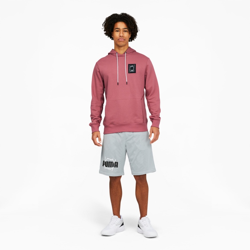 Sudadera con Capucha Puma Pivot Basketball Mauvewood | 26503TAQI