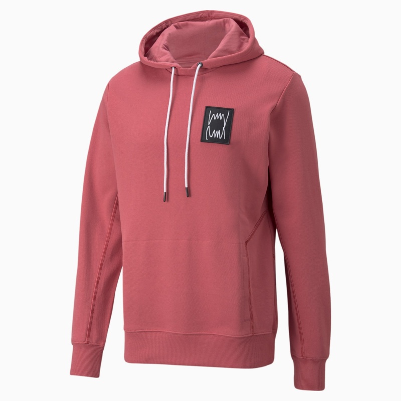 Sudadera con Capucha Puma Pivot Basketball Mauvewood | 26503TAQI