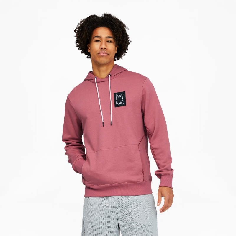 Sudadera con Capucha Puma Pivot Basketball Mauvewood | 26503TAQI