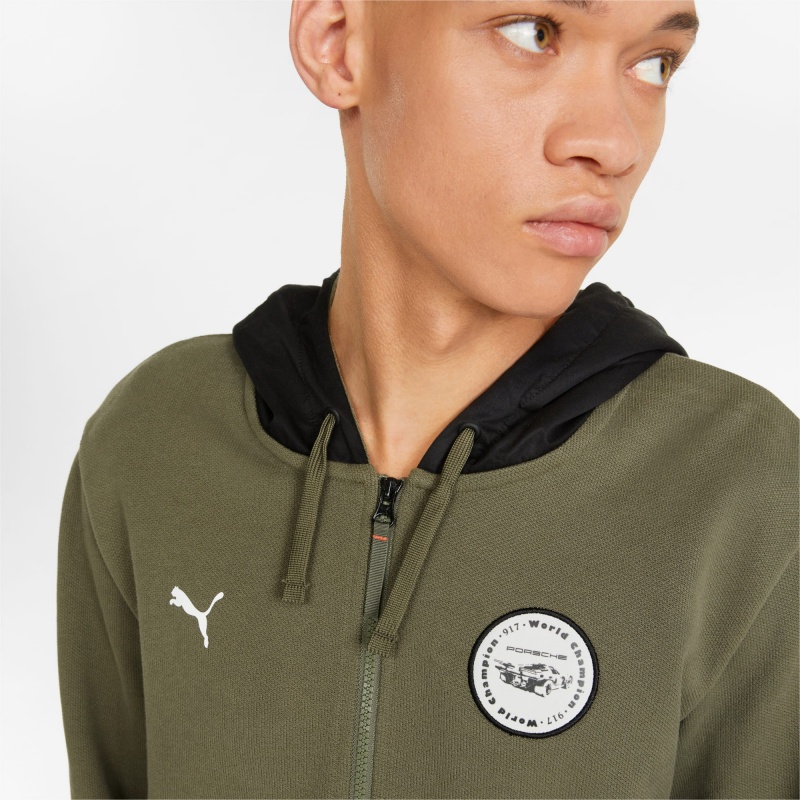 Sudadera con Capucha Puma Porsche Legacy Statement Verdes Oscuro | 97120ILXN