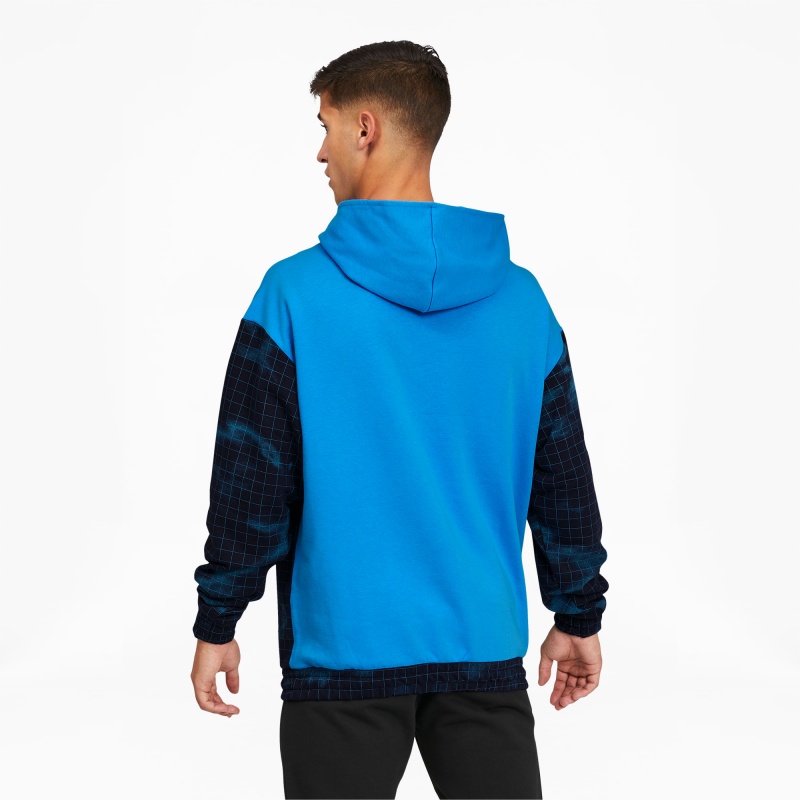 Sudadera con Capucha Puma Red Bull Carreras Printed Bleu Azur | 03951MVUK