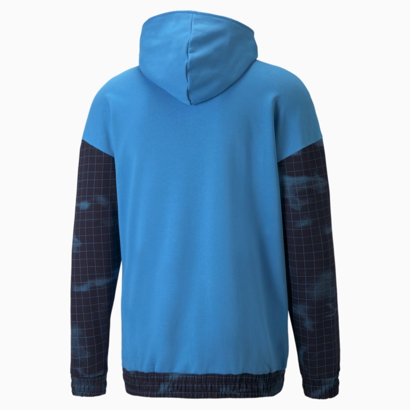 Sudadera con Capucha Puma Red Bull Carreras Printed Bleu Azur | 03951MVUK