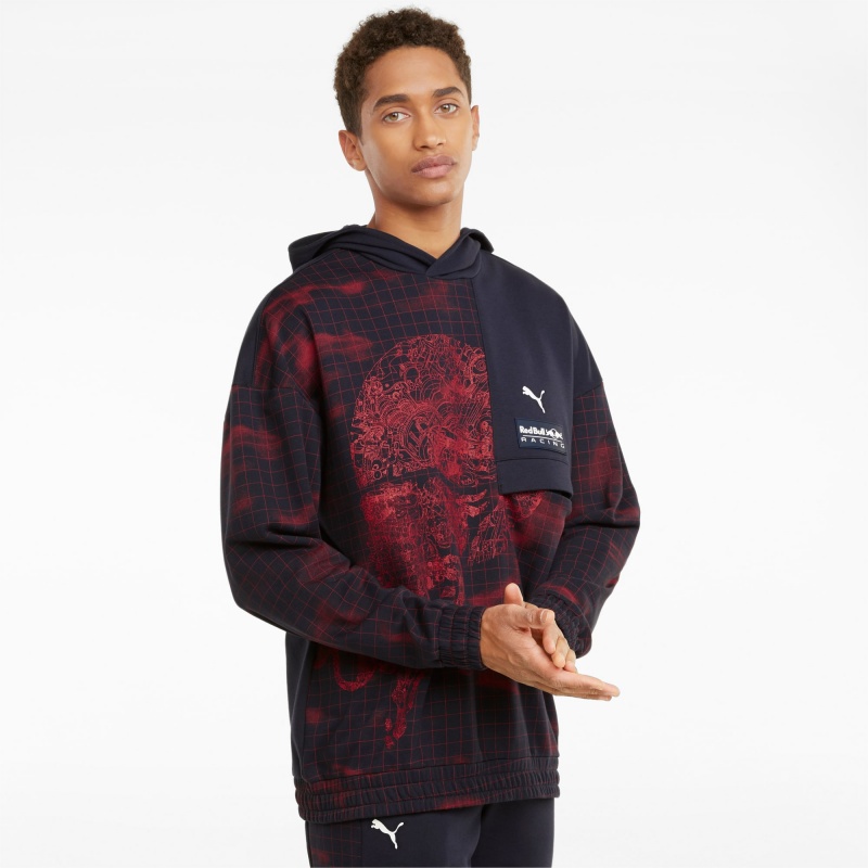 Sudadera con Capucha Puma Red Bull Carreras Printed NIGHT SKY | 75492HIFQ