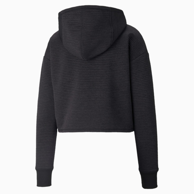Sudadera con Capucha Puma STUDIO Textured Entrenamiento Skimmer Negros | 02561WMOY