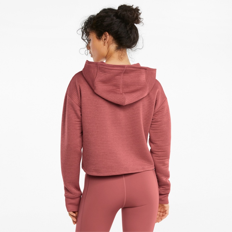 Sudadera con Capucha Puma STUDIO Textured Entrenamiento Skimmer Mauvewood | 41759LXFT