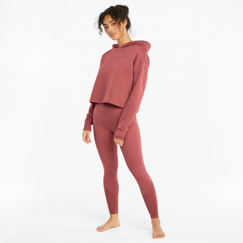 Sudadera con Capucha Puma STUDIO Textured Entrenamiento Skimmer Mauvewood | 41759LXFT