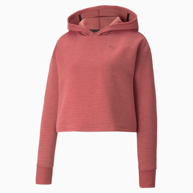 Sudadera con Capucha Puma STUDIO Textured Entrenamiento Skimmer Mauvewood | 41759LXFT