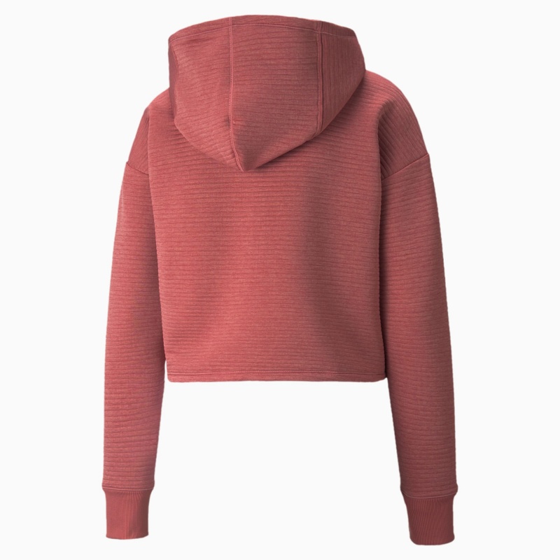 Sudadera con Capucha Puma STUDIO Textured Entrenamiento Skimmer Mauvewood | 41759LXFT