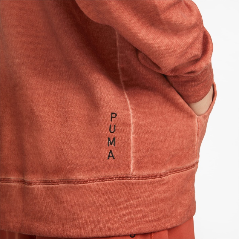 Sudadera con Capucha Puma Studio Wash Entrenamiento Chili Oil | 58049QSEF