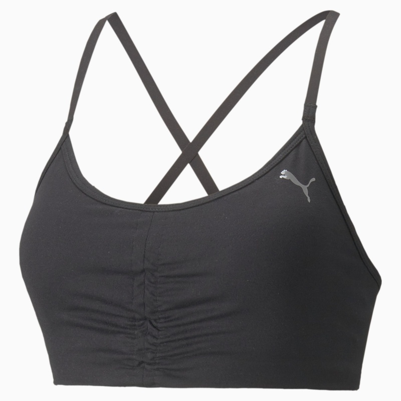 Sujetador Deportivo Puma Low Impact Studio Entrenamiento Negros | 21735UALZ