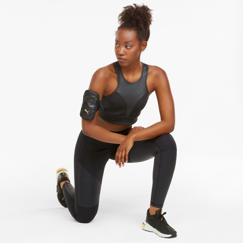 Sujetador Deportivo Puma Moto Entrenamiento Negros | 50186KCEG