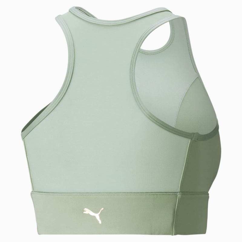 Sujetador Deportivo Puma Moto Entrenamiento Verdes | 46971PNFZ