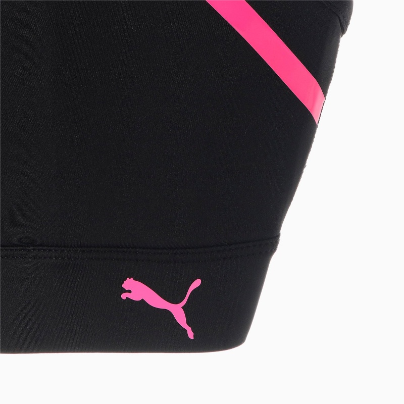 Sujetador Deportivo Puma PUMA x BARBELLS FOR BOOBS Zip Front Entrenamiento Negros | 63521PZRY