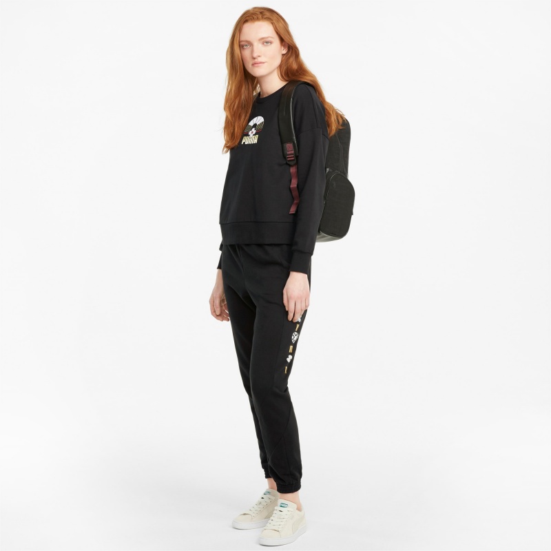 Suéter Puma AS Crew Neck Negros | 68790SYUD