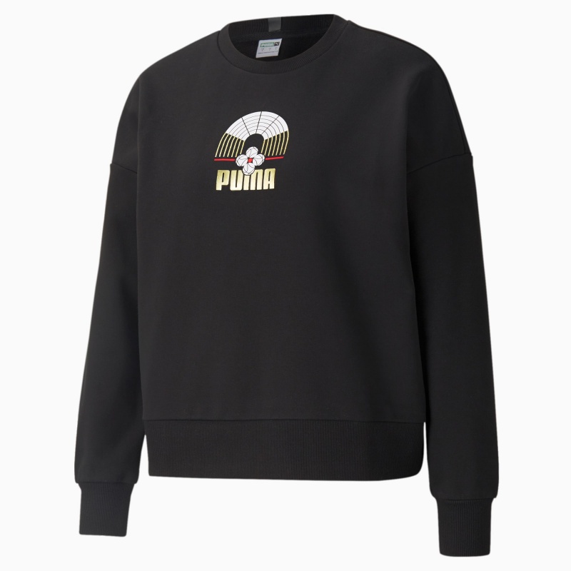 Suéter Puma AS Crew Neck Negros | 68790SYUD