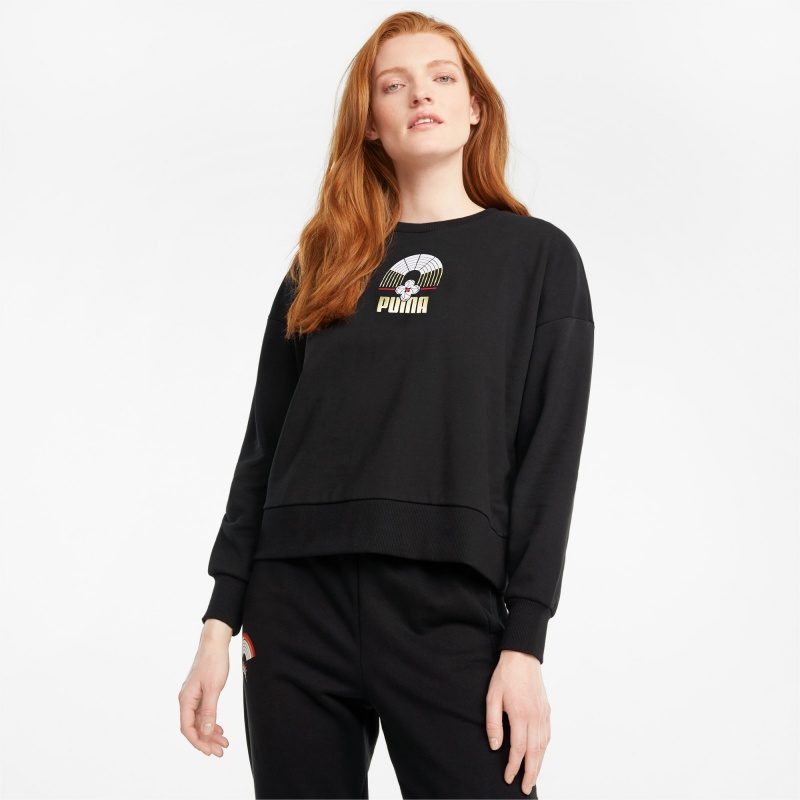 Suéter Puma AS Crew Neck Negros | 68790SYUD