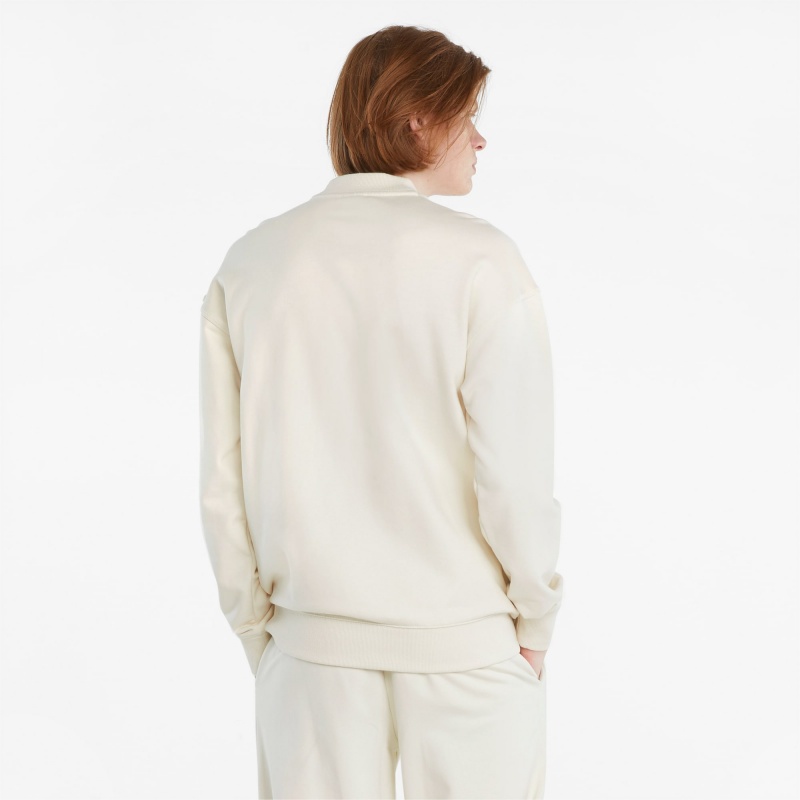 Suéter Puma Classics High Crew Neck Ivory Glow | 61038DVOK