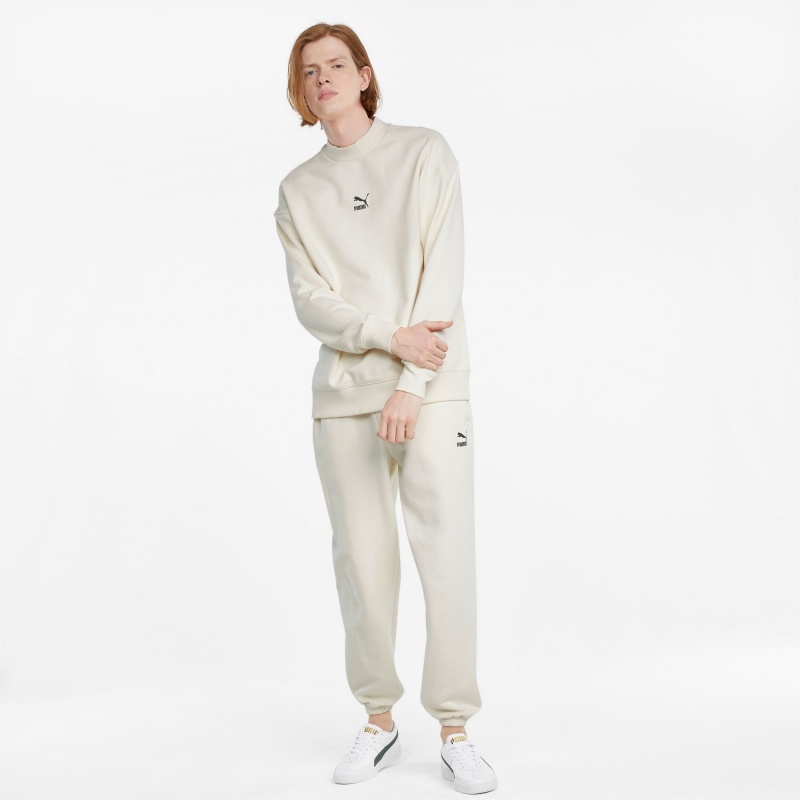 Suéter Puma Classics High Crew Neck Ivory Glow | 61038DVOK